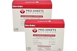 MCGOTASY Bionbox Pro Sheets Floor Cleaning, For Mopping Concentrated Multi-surface Cleaner for Stubborn Stains, Multifunction Cleaning Tablets Sheets, Portable Box Floor Cleaner 120 Sheets (2*Bathroom)