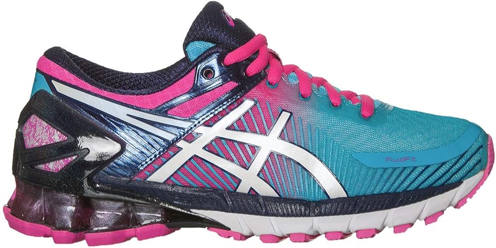 tênis asics gel kinsei 6 feminino azul e rosa