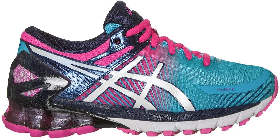 tênis asics gel kinsei 6 feminino azul e rosa