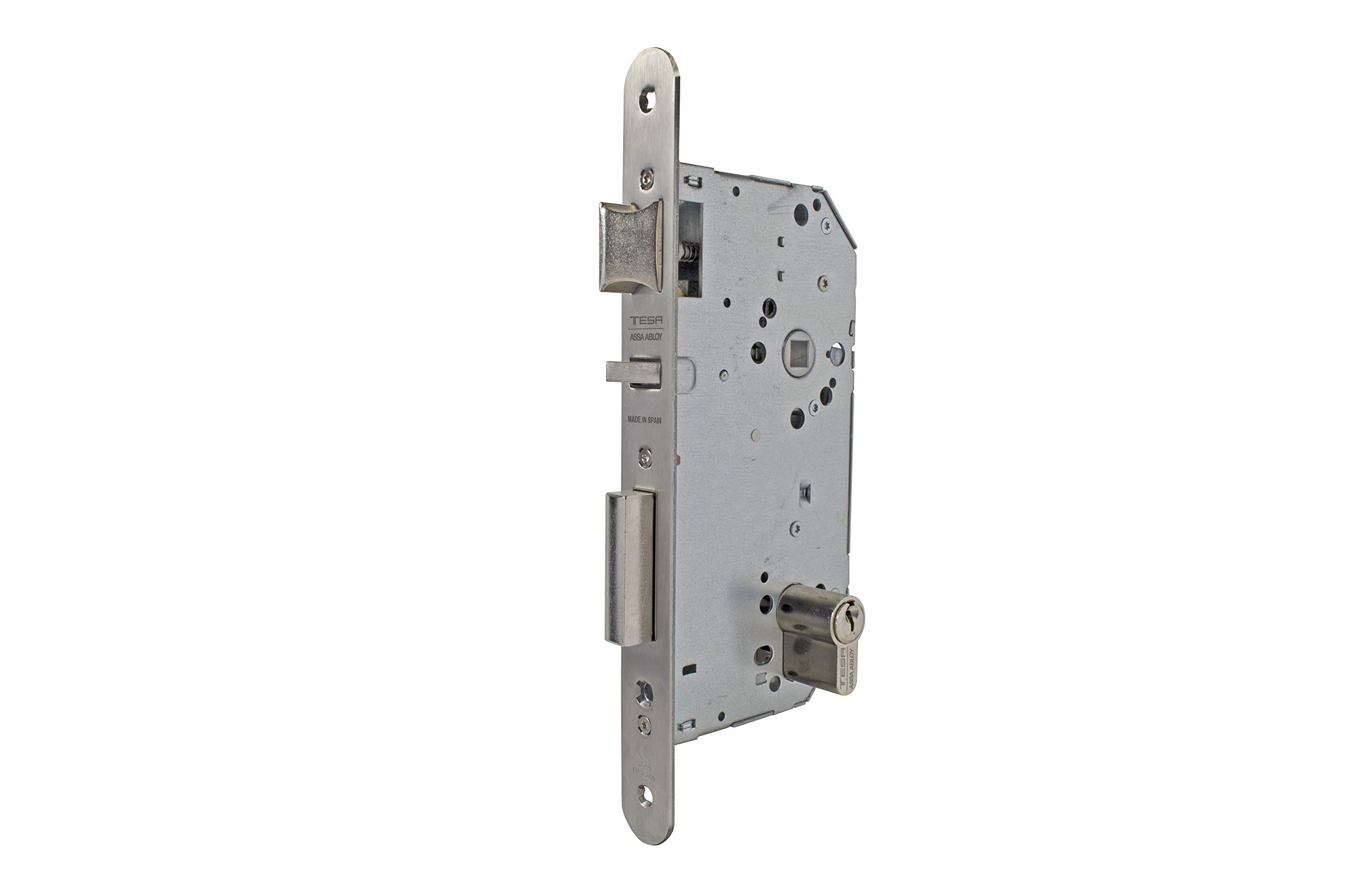 Tesa Assa Abloy 203450 Ai; Lock Galvanised for Wooden Doors, 50 Input; Finish INOX AISI 430