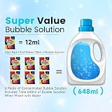 Tecnock 3 Pack Bubble Guns for Kids with 12 Batteries 3 Bottles Refills view 6
