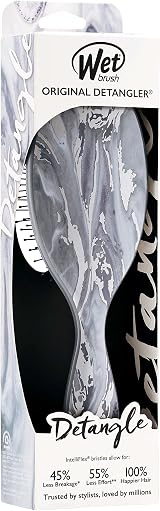 Wet Brush Original Detangler Brush Metallic Marble Silver – All Hair Types view 5