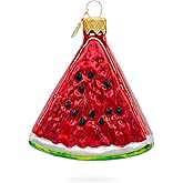 Watermelon Slice Glass Christmas Ornament