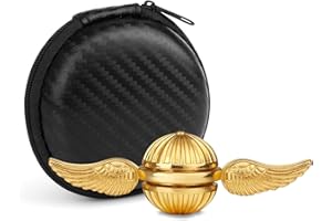 Golden Fidget Spinner for Kids, Metal Orb Ball Handheld Finger Toy for Stress Relief, Adult Desk Office Classroom Fidgit Gift