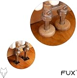 FUX 2 Radiator Pipe Covers 15mm Oak Single Collars Floor Rings view 7