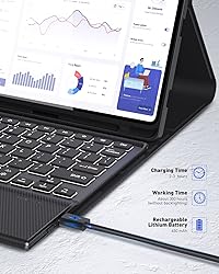 DoohowCase Backlit Keyboard Case Touch for Lenovo