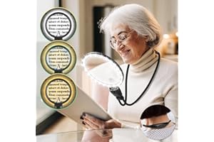 NZQXJXZ 10X 30X Hands Free Magnifying Glass for Reading, Magnifying Glass with Light for Close Work, Flexible Gooseneck Large Magnifier for Reading Books,Sewing Seniors(Black)