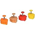 R&M International 0 Leaves 2" Pastry/Cookie/Fondant Stampers, Leaves and Acorn, 4-Piece Set