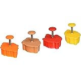 R&M International 0 Leaves 2" Pastry/Cookie/Fondant Stampers, Leaves and Acorn, 4-Piece Set