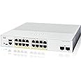 Cisco Catalyst 1200-16P-2G Smart Switch, 16 Port GE, PoE, 2x1GE SFP, Limited Lifetime Protection (C1200-16P-2G)