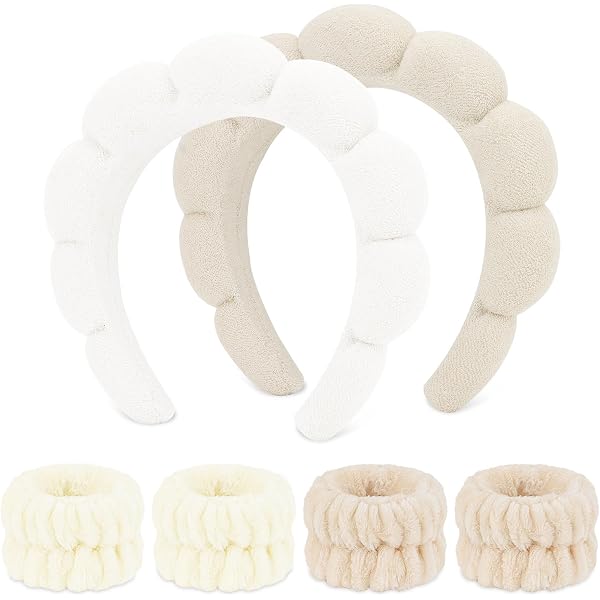 Chanaco 12-teiliges Spa-Stirnband-Set – Mikrofaser, Wasserabsorbierend, Für Gesichtspflege & Make-up