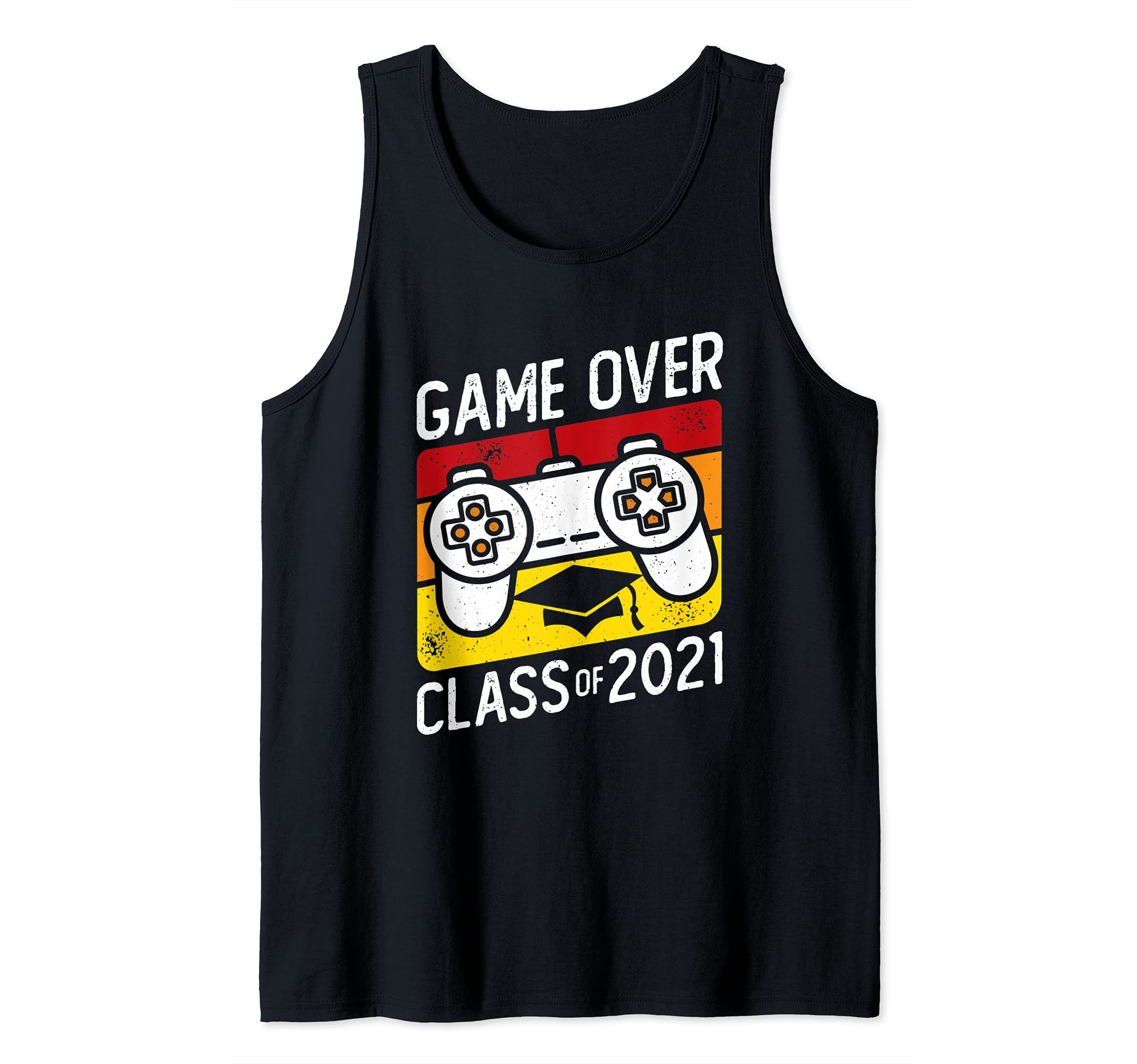 Game Over Class of 2021 Gamer Vintage Graduation Tank Top