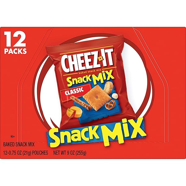 CHEEZ-IT SNACK MIX, OFFICE AND KIDS SNACKS, CLASSIC, 9OZ BOX (12 PACKS)