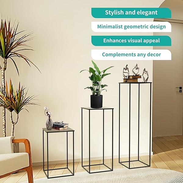 10 PCS BLACK VASES FLOWER STANDS 31.5″, WEDDING CENTERPIECES FOR TABLES, METAL GEOMETRIC FLOWER VASE, TALL FLOWER STAND FLOWER VASE FOR CENTERPIECE HOME TABLE DECORATIONS