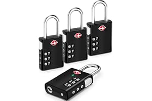 LUGGEX Luggage Lock, TSA Locks for Luggage, Luggage Locks TSA Approved, Combination Lock, One-Button Reset & Cut Resistant (B