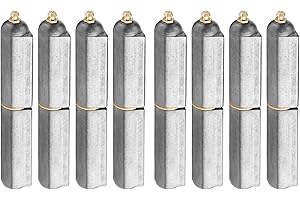 MOUNTAIN_ARK 8 Pack 4-5/8" Weld On Bullet Hinges with Grease Zerk, Heavy Duty Weldable Barrel Gate Hinge for Trailer, Carbon Steel, Load 440 lbs