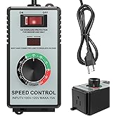 AC Motor Speed Controller, Variable Speed Regulator for Fan &amp; Power Tools | 120V 15A 4000W, overload protection &amp; LED display, precise control, fits fans, drills, polishers, woodworking