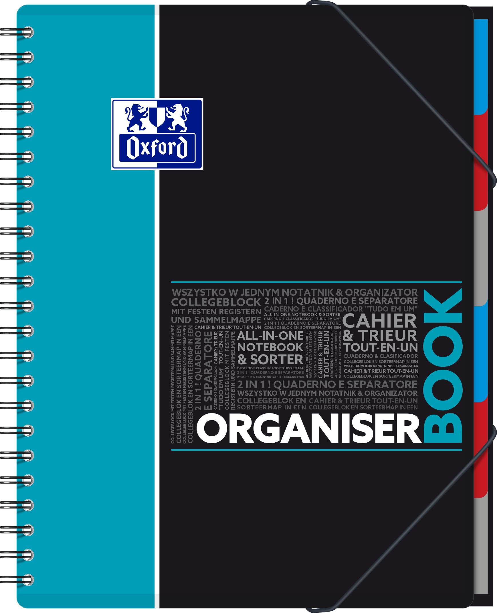 Oxford 400019524 - 160 sheets notebook, assorted colors, 1 unit