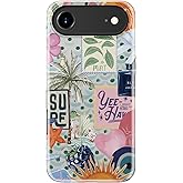 LUMARKE for iPhone Air Case Cute - Wireless Charging Compatible - Dual-Layer Soft Silicone + Hard Shell - Trendy Floral Design - Matte Finish Phone Cover for iPhone 17 Air - Botanical Carnival