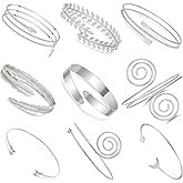 WAINIS 9 PCS Pieces Arm Cuff Upper Arm Band Cuff Bracelet Bangle for Women Adjustable Armband Set