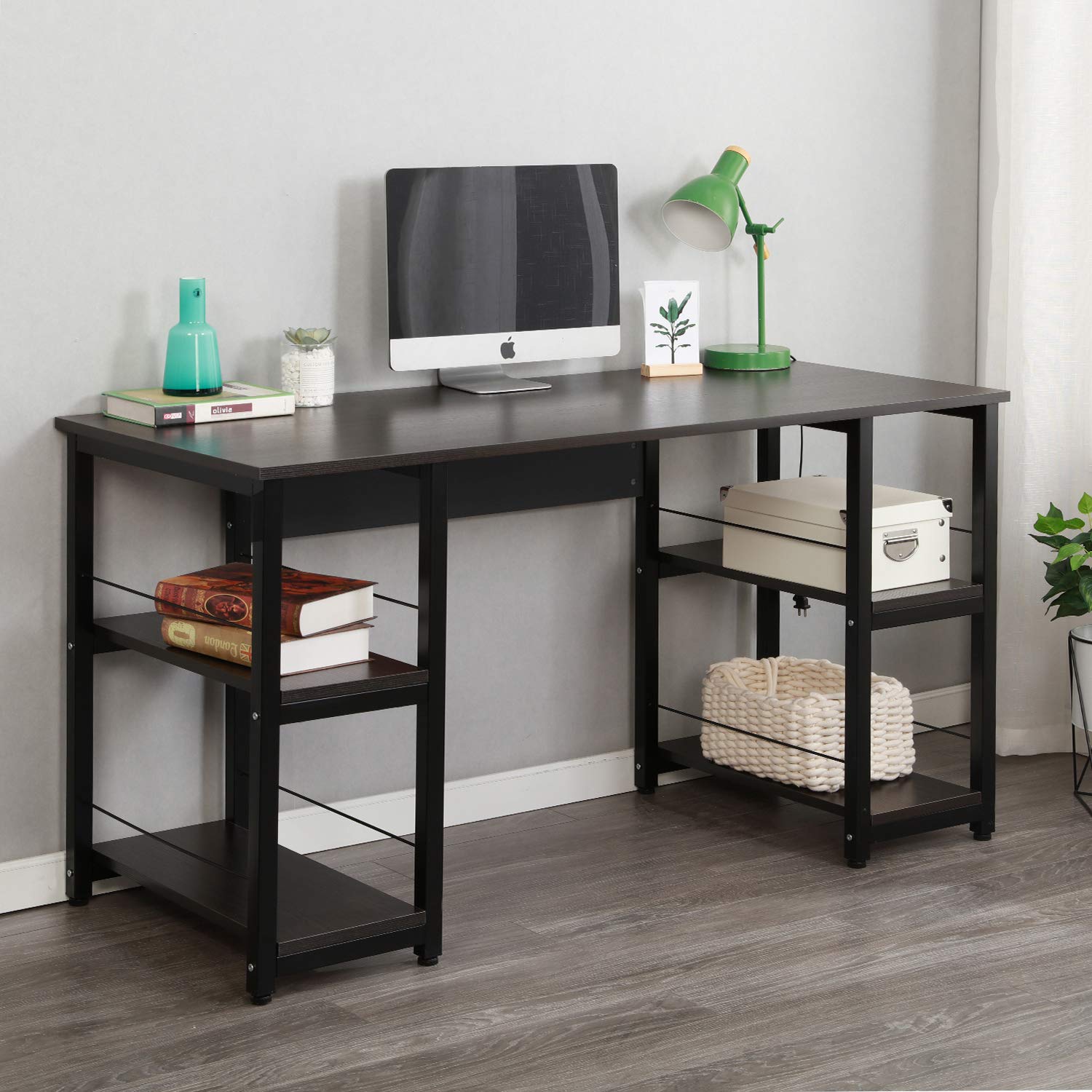 Best Inval Traditional Smoke Oak Inval Computer Desk And Hutch