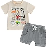 Fernvia Toddler Baby Boy Summer Clothes 6 12 18 24 Months 2T 3T 4T Short Sleeves Shirt Tops & Casual Shorts Outfit Set
