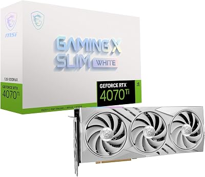 MSI Gaming RTX 4070 Ti Gaming X Slim White 12GB GDDR6X Graphics Card