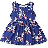 Disney Minnie Mouse Princess Frozen Elsa Stitch Girls Dress Sleeveless & Short Sleeve Casual Summer Clothes Baby to Toddler