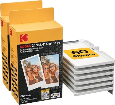 KODAK 4PASS Film Cartridge 60 Sheets for Mini 2 Retro Mini Shot 2 Retro