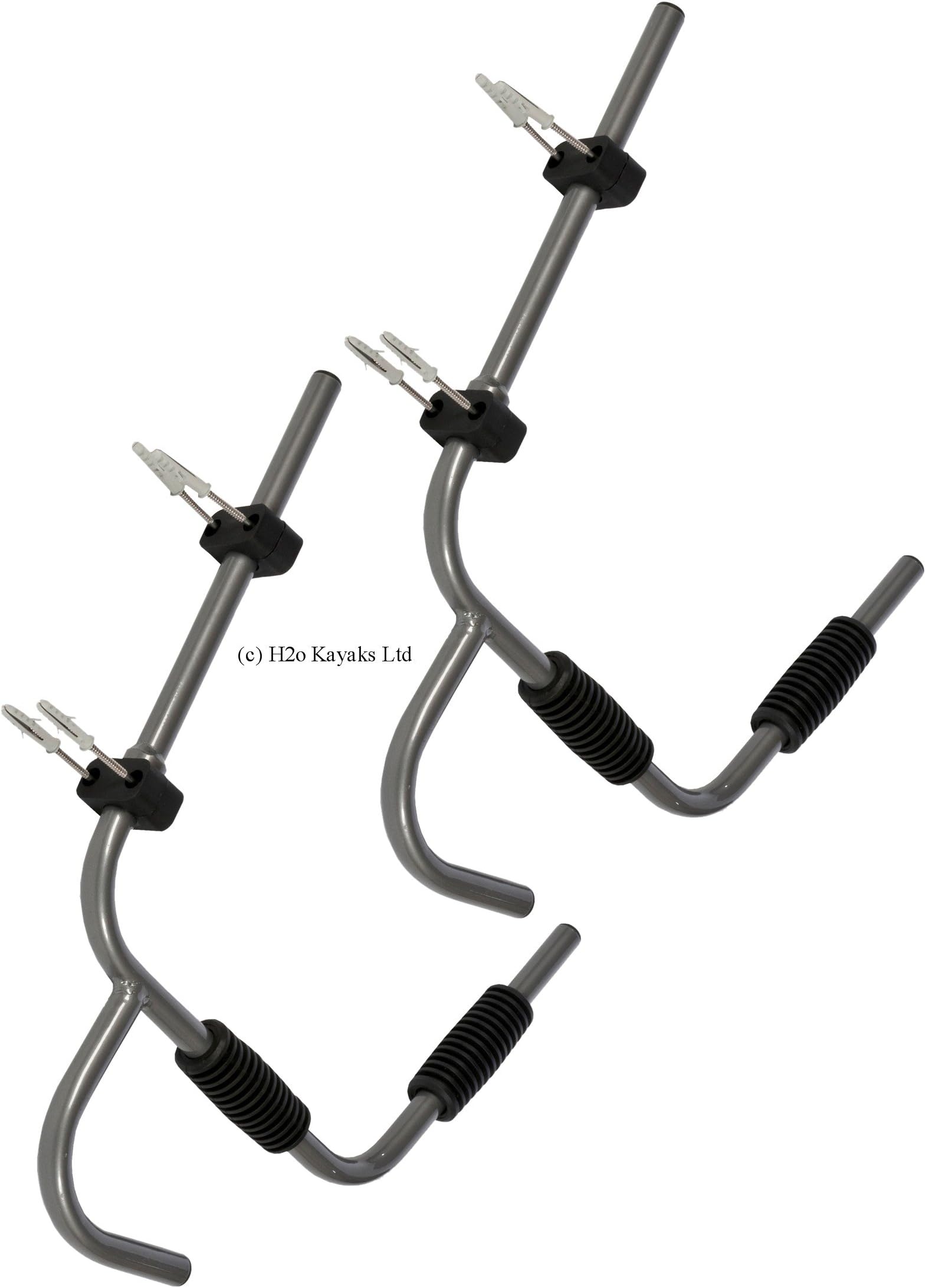 RUK Sport Kayak & Paddle Wall Rack Storage System 2 Bars