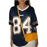 WDIRARA Women's Graphic Jersey Shirt Top Y2k Short Sleeve Tee Shirts