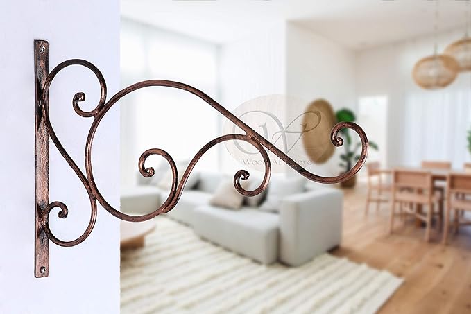 Wood Art Store Copper Antique Wall Bracket for Bird Feeders & Houses Planters Lanterns Wind