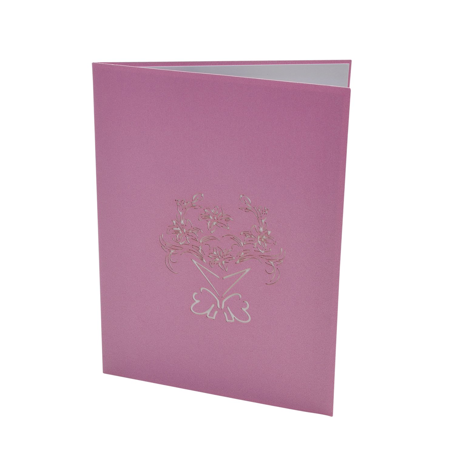 Mother\'s Day Card, Lily Bouquet Pop Up Card, 3D Greeting Card, Thanks Card, Birthday Card, Anniversary Card, Valentine\'s Day Gift Card - LOVEDD