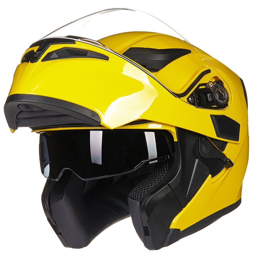 ILM Motorcycle Dual Visor Flip up Modular Full Face