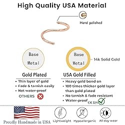 Small Gold Sterling Silver Huggie Hoop Earrings for