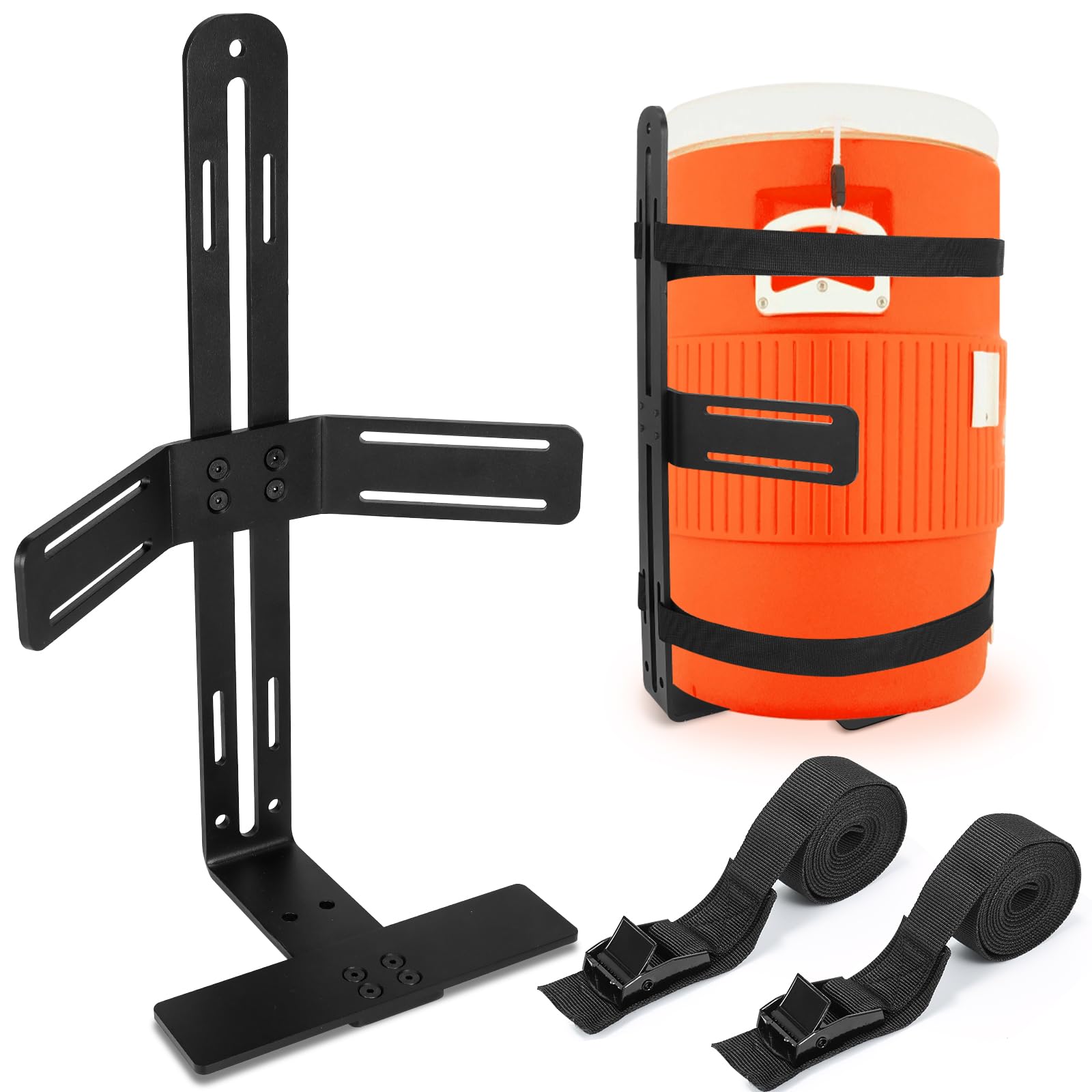 Photo 1 of 5 Gallon Bucket Holder, Steel Water Cooler Mount Rack,5 Gallon Water Cooler Bucket Holder for Trailer,Truck,RV, Cart, UTV, Mower,5 Gallon Cooler