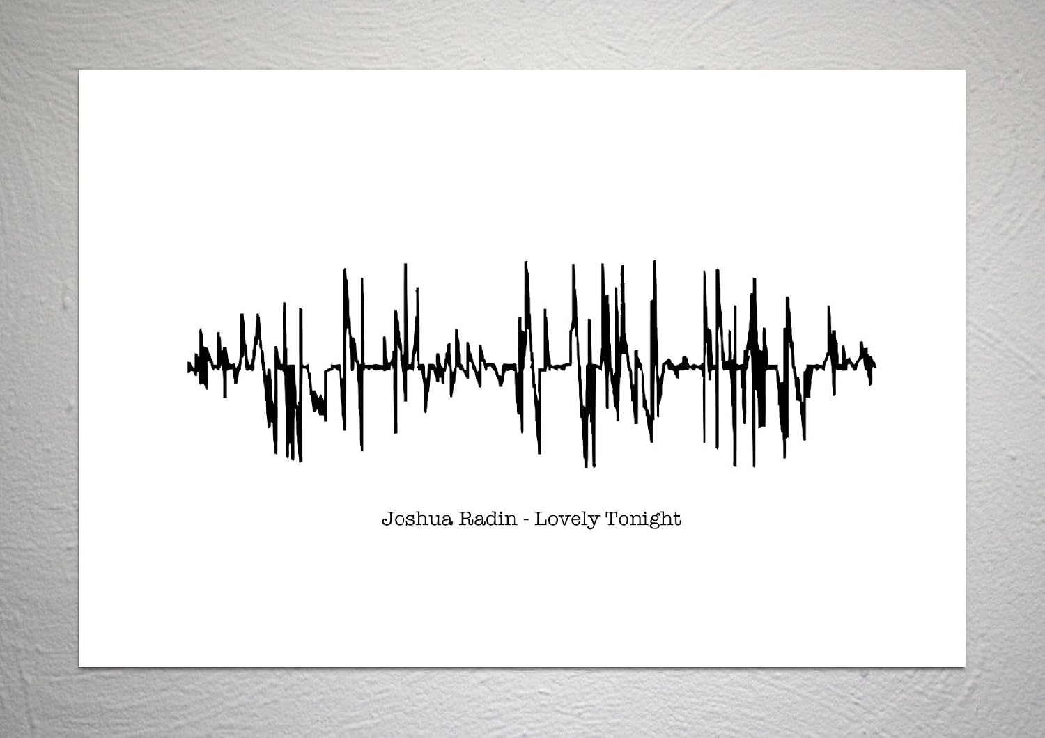 Joshua Radin Lovely Tonight Sound Wave Song Art Print A4 Size Amazon Co Uk Kitchen Home amazon co uk