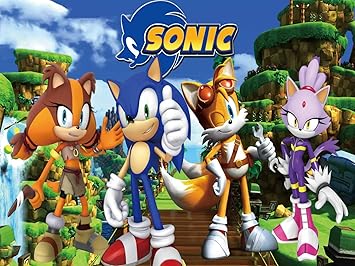 Amazon Com Sonic Backdrop Boy Birthday Baby Shower Boom