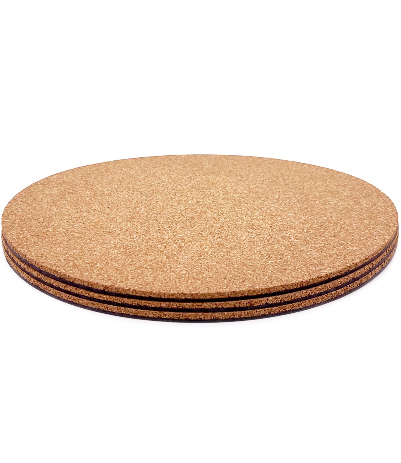 Photo 1 of KITLAB Cork Plant Coasters, Double Layers 10 Inch Cork Planter Coaster, Absorbent Cork Plant Mats, Cork Plant Coasters for House Plants, 3 Pcs