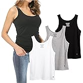 Lucky Brand Women's Tank Top - 3 Pack Stretch Cotton Scoop Neck Ribbed Sleeveless T-Shirt, Camiseta sin Mangas para Mujer