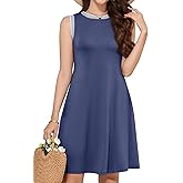 WEACZZY 2026 Summer Dresses for Women Casual Loose Fit Beach Vacation Sundress Sleeveless Crewneck Tank Dress with Pockets