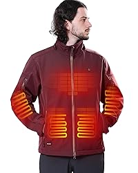 DEWBU Soft Shell Heated Jacket for Men with 12V