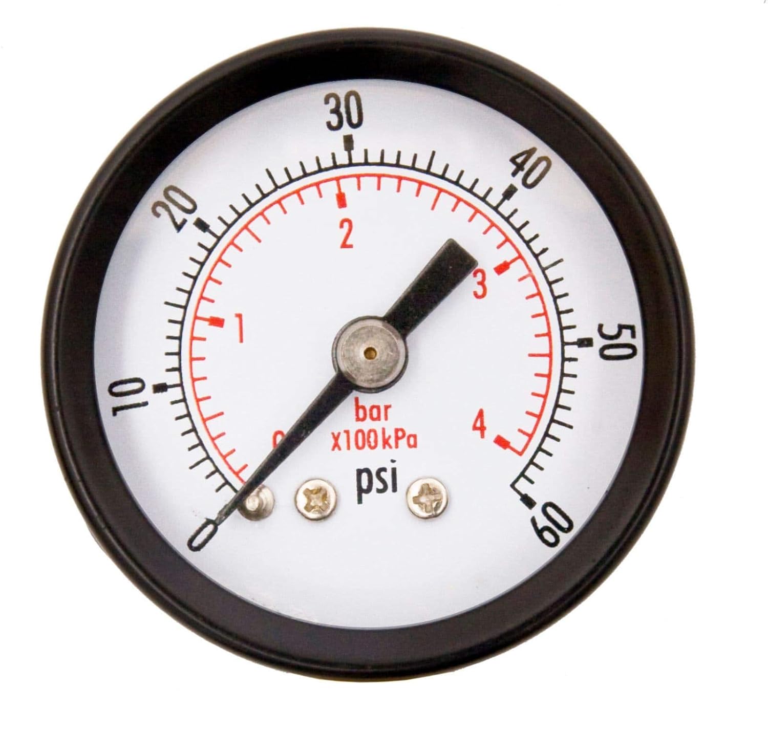 11/2" Utility Pressure Gauge, WOG, Black Steel Case, 1/8