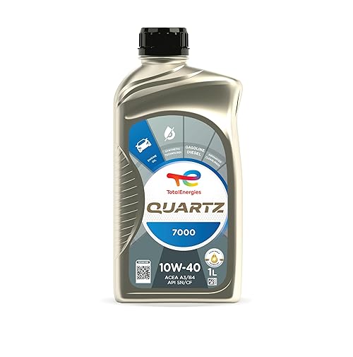 TotalEnergies Quartz 7000 10W40 Engine Oil - ACEA A3/B4, API SN/CF - Clean-Shield Technology - Synthetic Based Motor Oil Lubricant - 1L