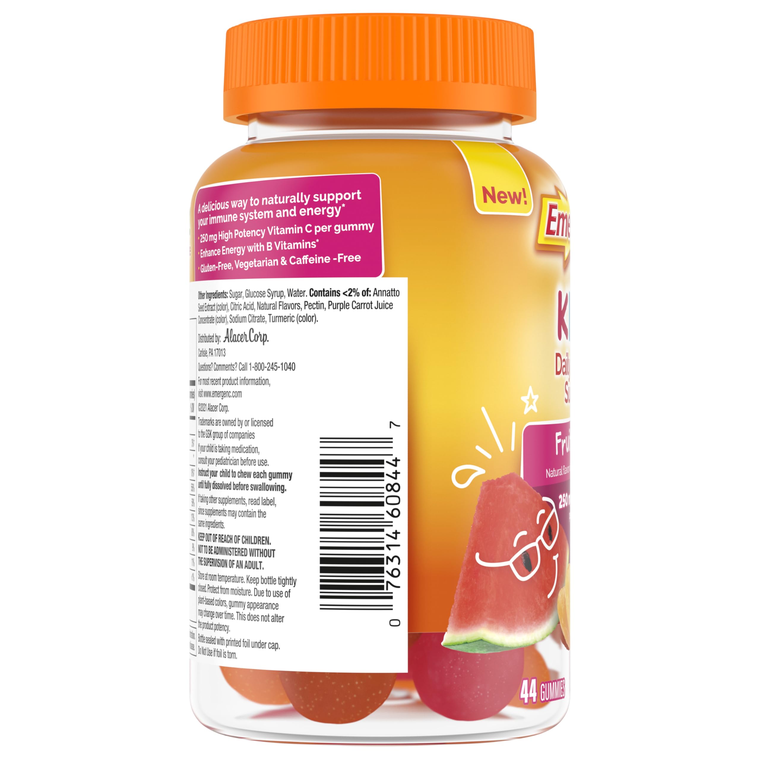 Emergen-C Kidz Daily Immune Support Dietary Supplements, Flavored Gummies with Vitamin C and B Vitamins, Fruit Fiesta Flavored Gummies - 44 Count