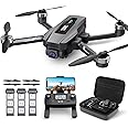GPS Drone with 4K EIS UHD 130 FOV Camera for Adults Beginner, TSRC M7 FPV Quadcopter with 3 Batteries 90 Min Flight Time, Brushless Motor, 5GHz Transmission, Smart Return Home, Follow Me