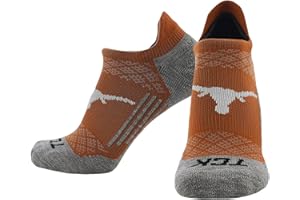 TCK NCAA No Show Golf Socks Mens & Womens Running Socks, Low Cut Ankle Sock w/Tab, Targeted Compression & Soft Cushion