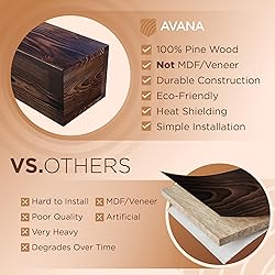 Avana Rustic Fireplace Mantle Shelf 72 Inches for