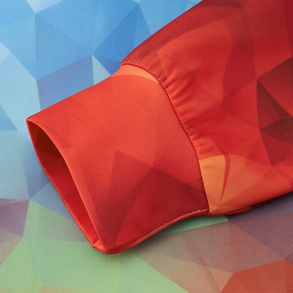 Unique Crisp Graphic Printing Hoodies Oversized Crew Hooded Sweatshirt 15 16 Year Olds Turquoise Navy Blue Geometry Color Block Ugly Hipster Unusual Baggy Sportwear for Young Girls Boys