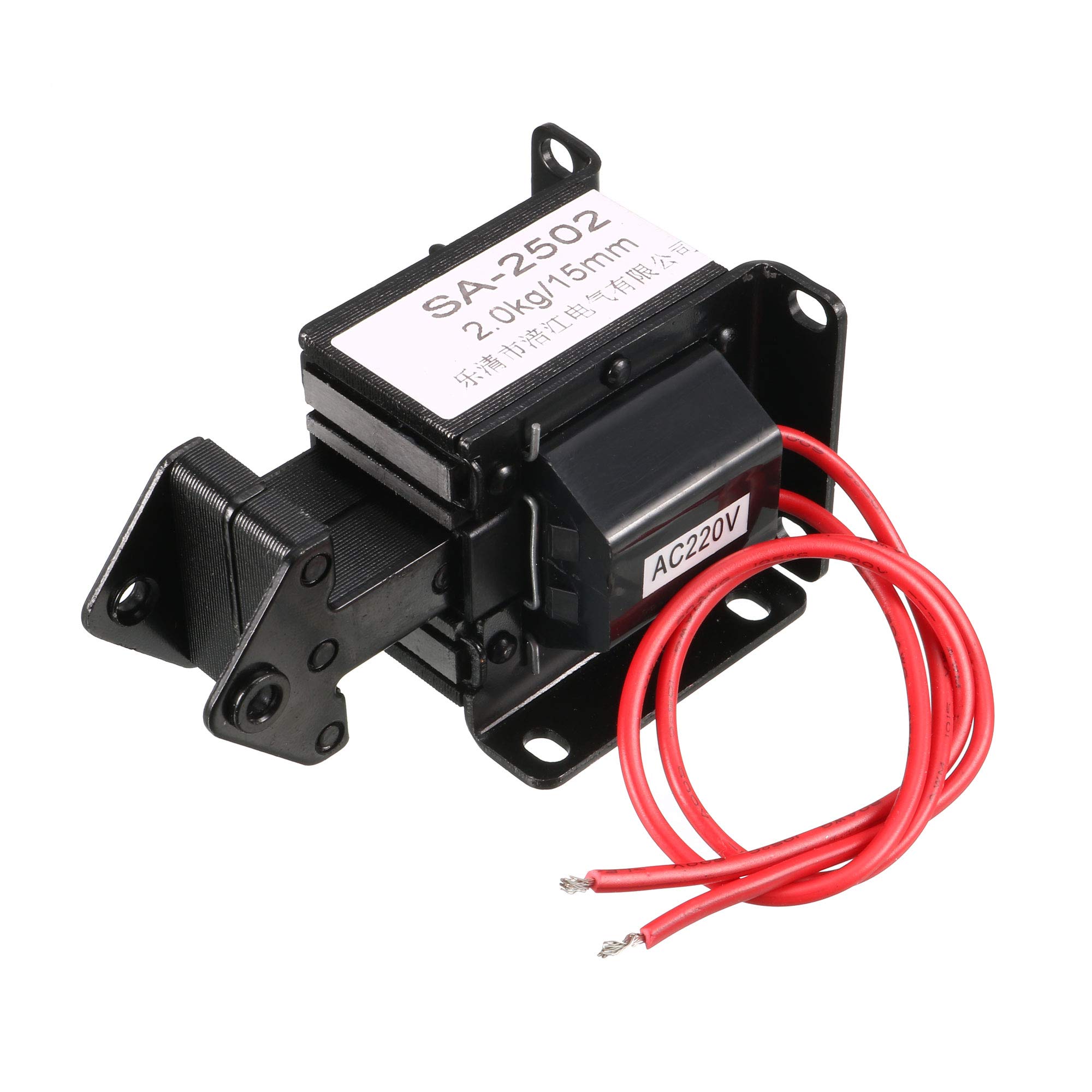 sourcing map AC220V SA-2502 Lift 2.0kg AC Tractive Solenoid Electromagnet